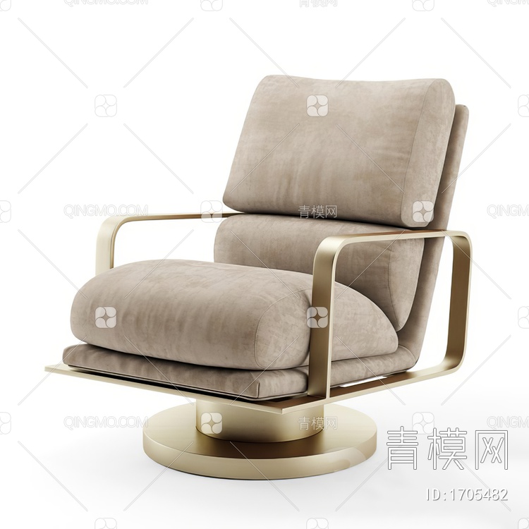单人沙发3D模型下载【ID:1705482】