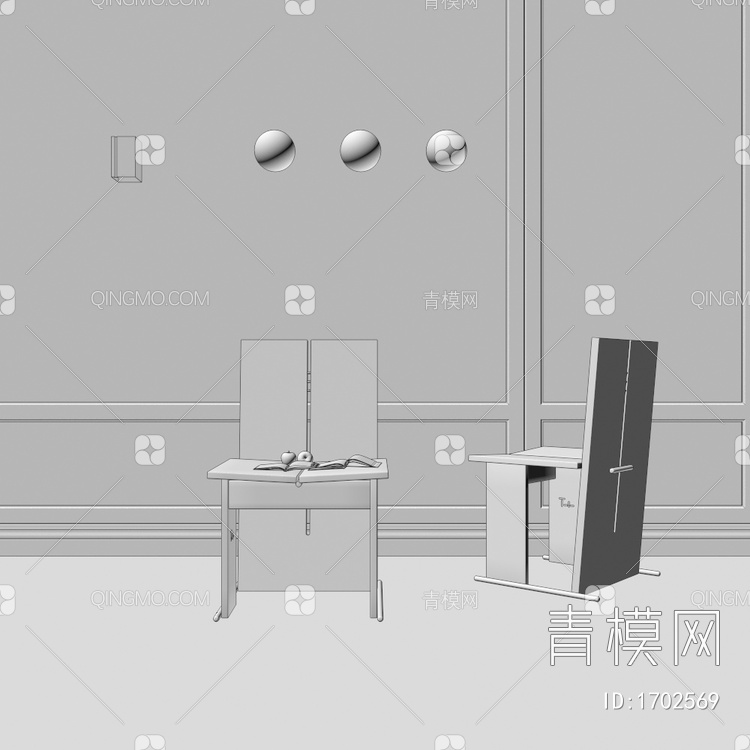 餐椅，单椅，休闲椅3D模型下载【ID:1702569】