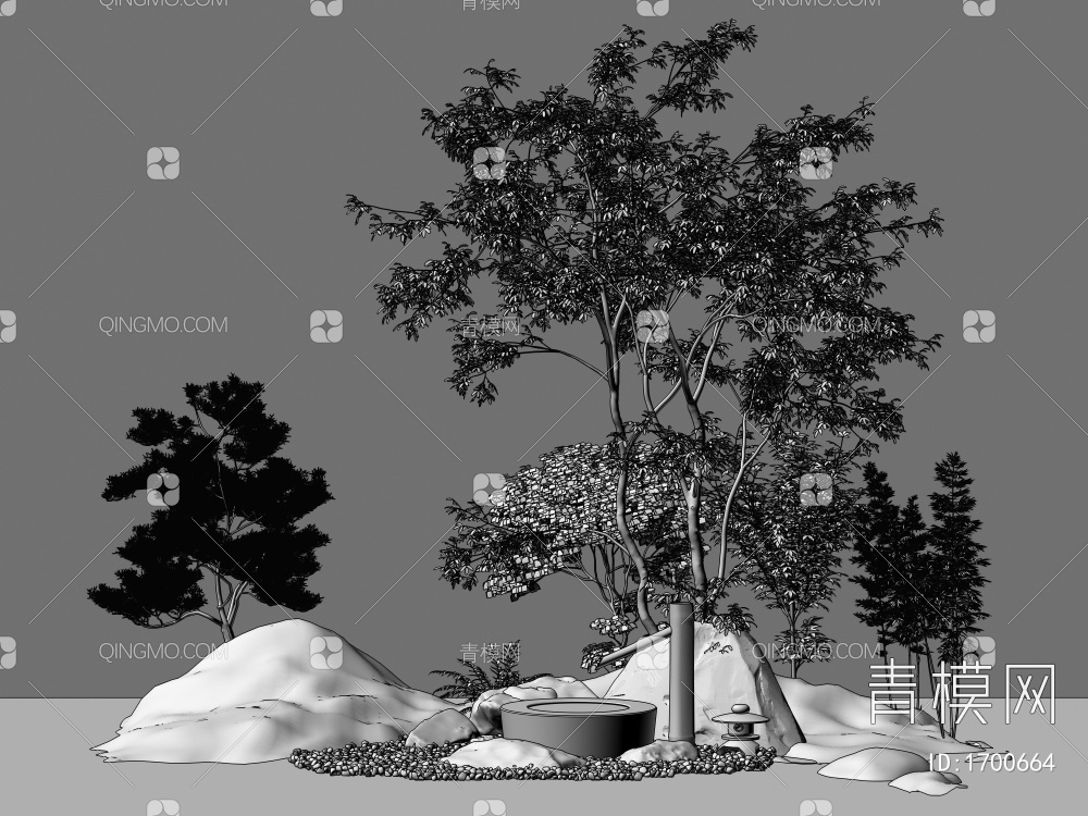 室内外造景，园艺景观小品3D模型下载【ID:1700664】