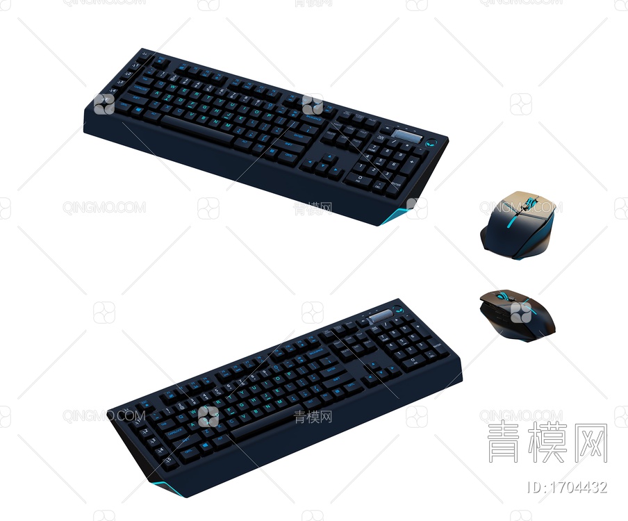 数码电子产品 鼠标键盘3D模型下载【ID:1704432】