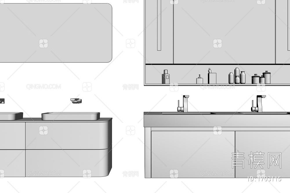 浴室柜3D模型下载【ID:1703115】