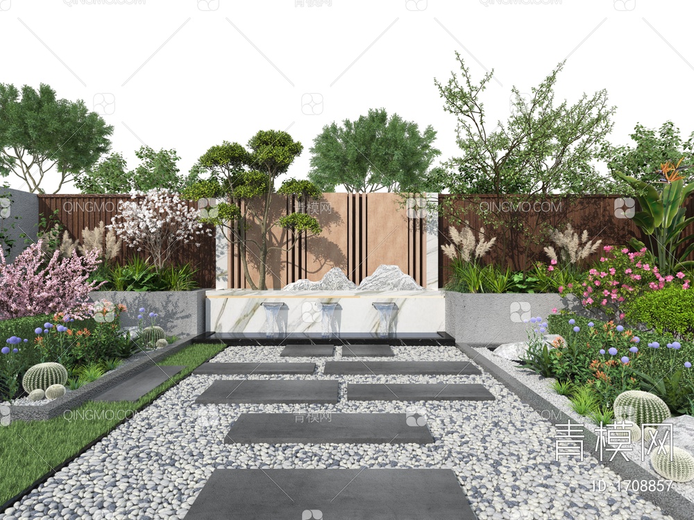 庭院花园3D模型下载【ID:1708857】