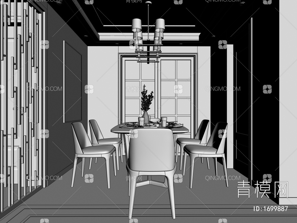 客餐厅3D模型下载【ID:1699887】
