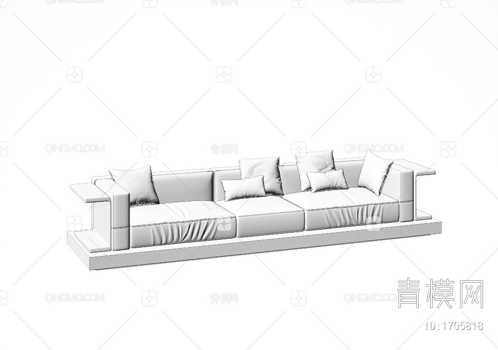 多人沙发3D模型下载【ID:1705818】