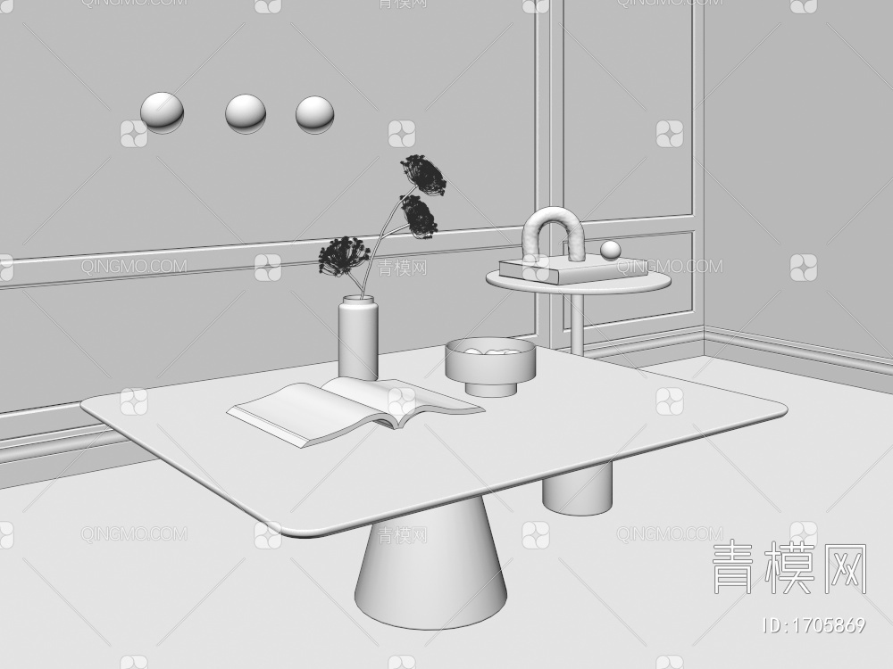 茶几，字母茶几3D模型下载【ID:1705869】