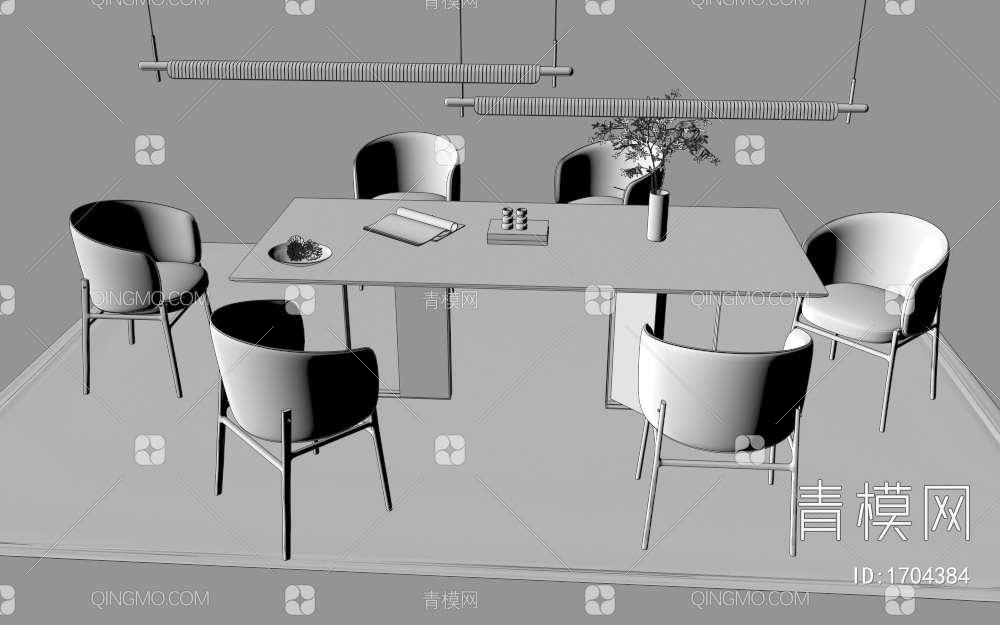 餐桌椅3D模型下载【ID:1704384】