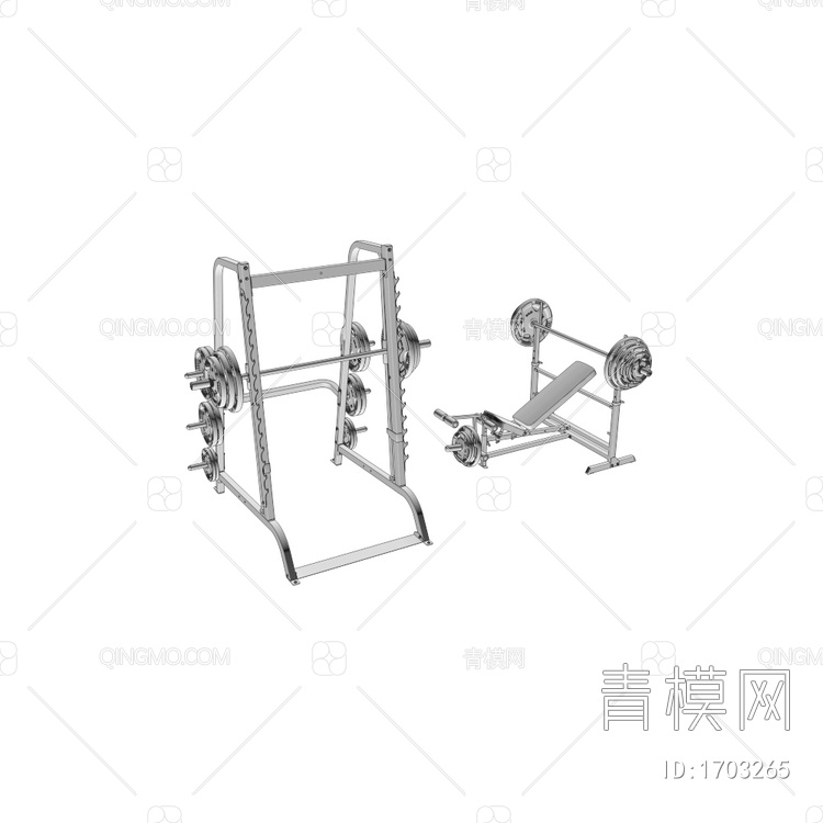 健身器材3D模型下载【ID:1703265】