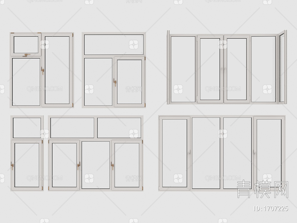 窗户窗框3D模型下载【ID:1707225】