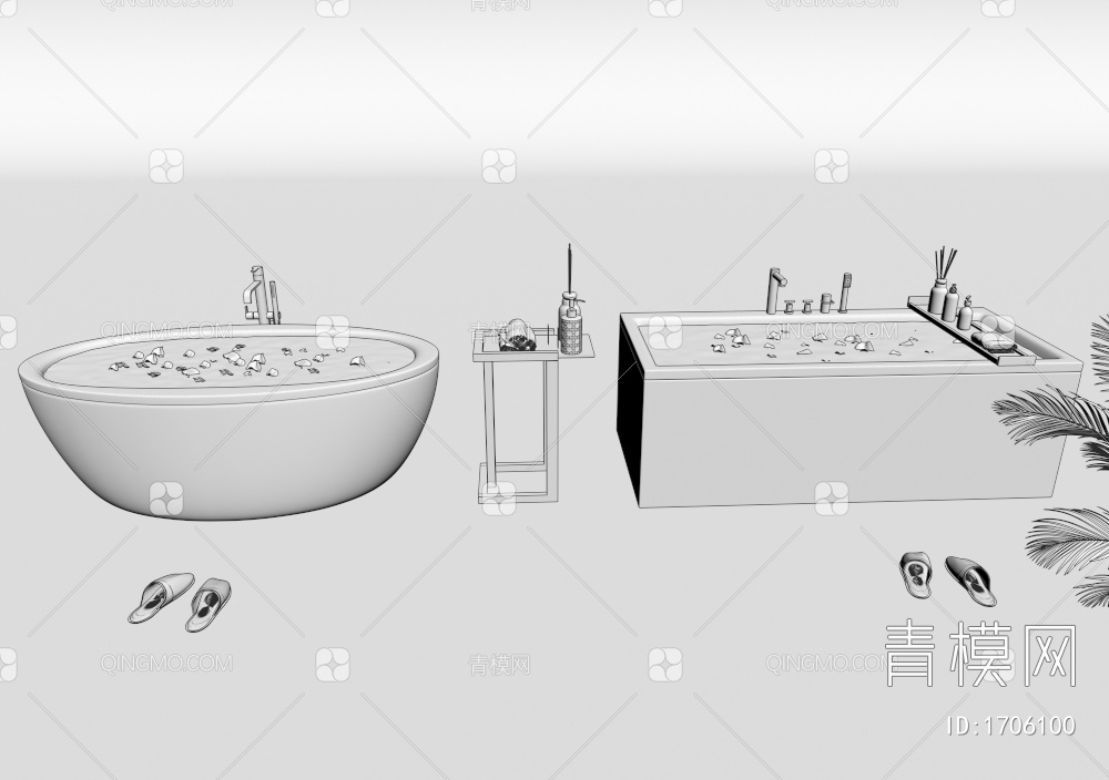 浴缸3D模型下载【ID:1706100】