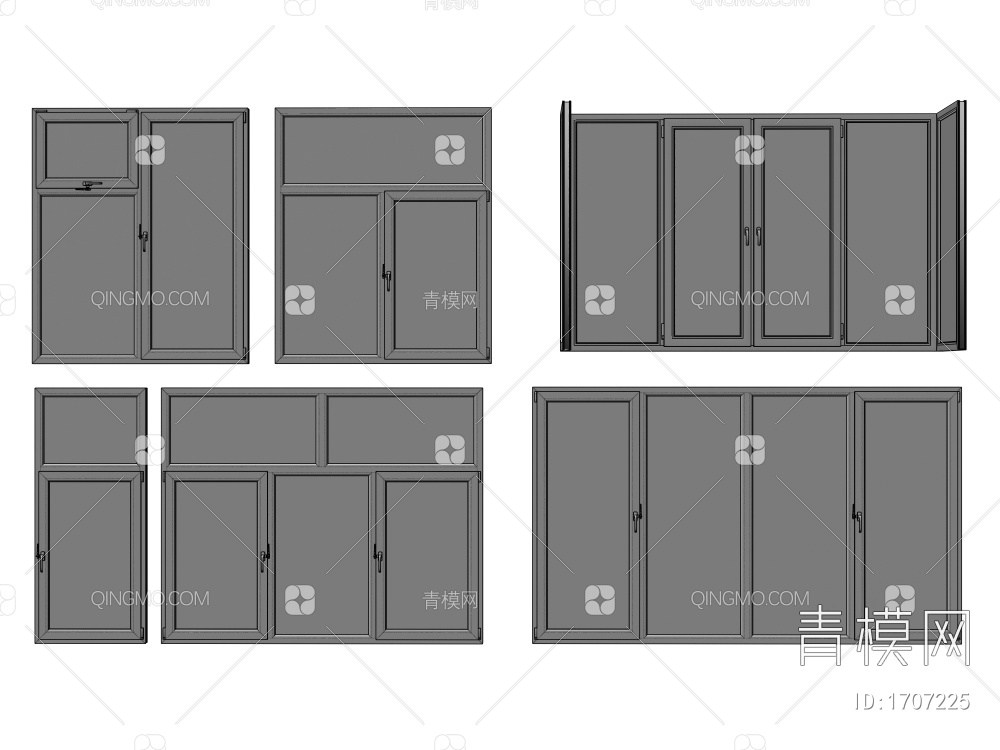 窗户窗框3D模型下载【ID:1707225】