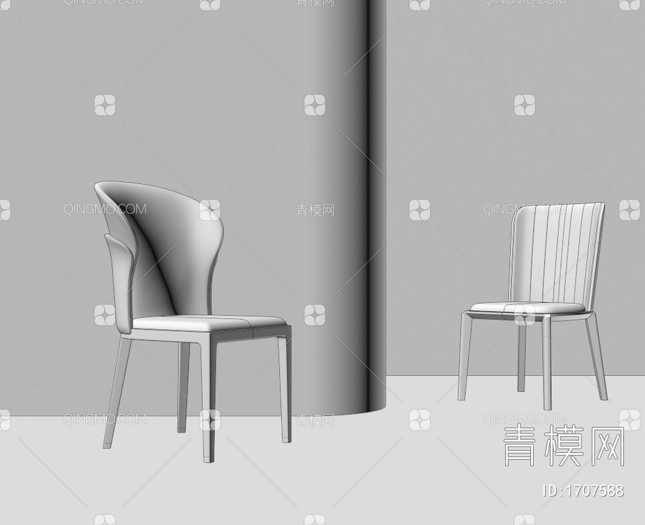 休闲椅 单椅3D模型下载【ID:1707588】