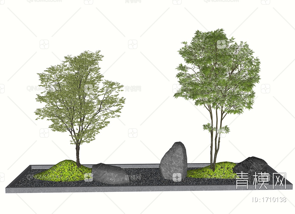 景观造型树 树池SU模型下载【ID:1710138】