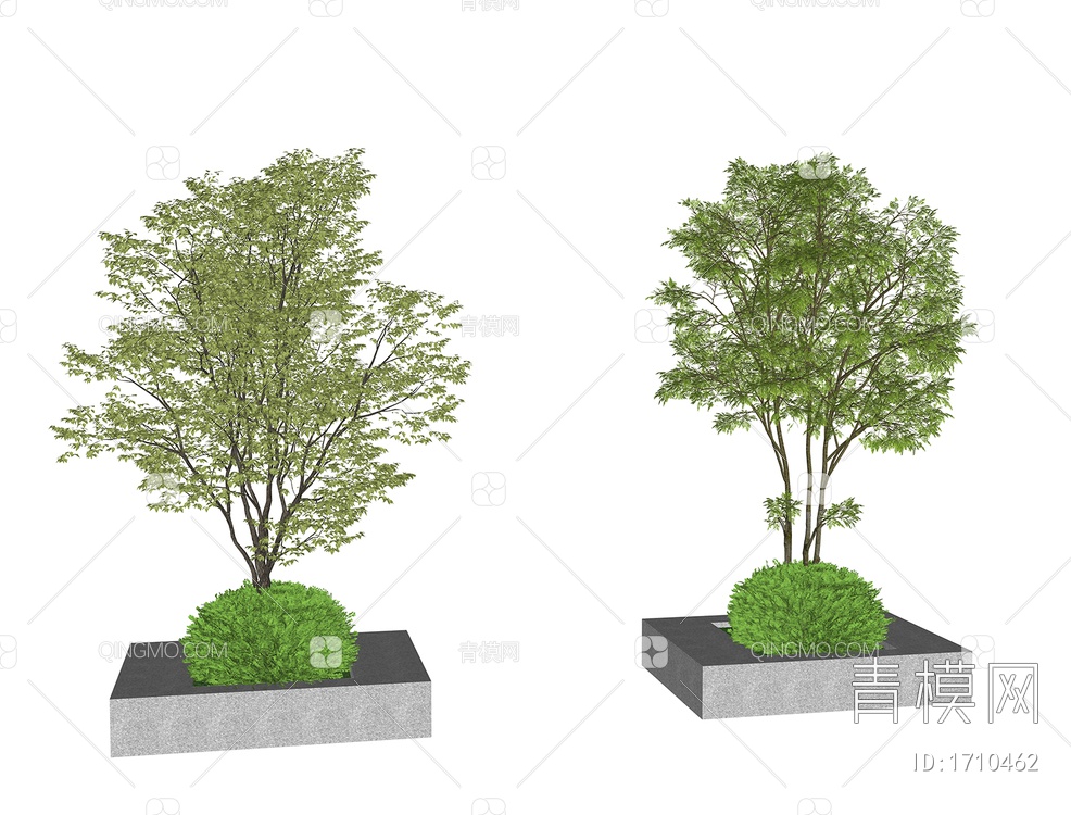 景观造型树 树池SU模型下载【ID:1710462】