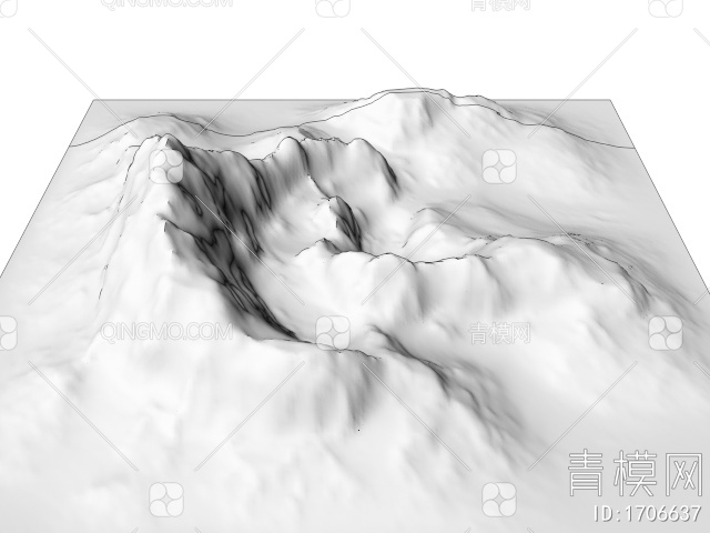 景观小品 地势山形3D模型下载【ID:1706637】