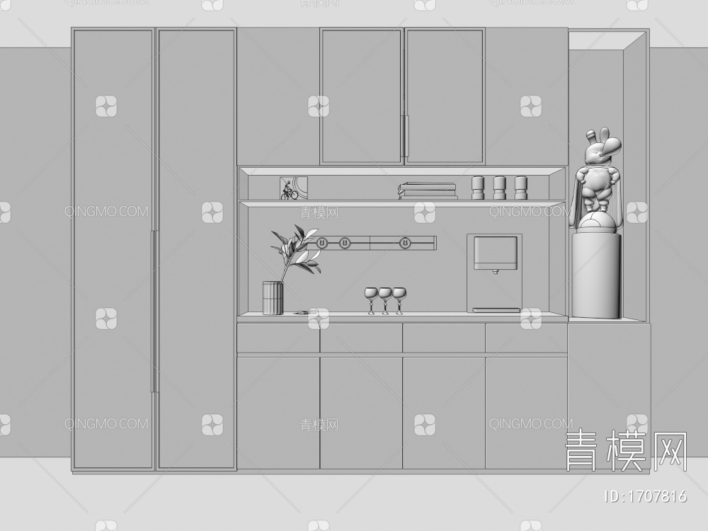 酒柜3D模型下载【ID:1707816】