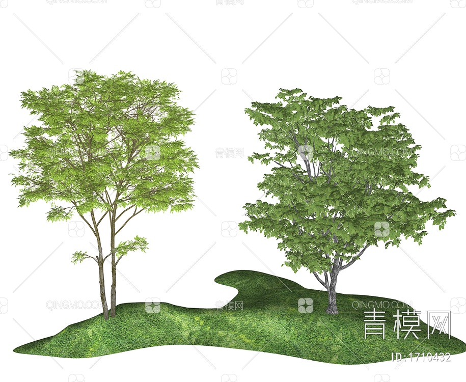 庭院景观树 行道树   绿植乔木SU模型下载【ID:1710432】