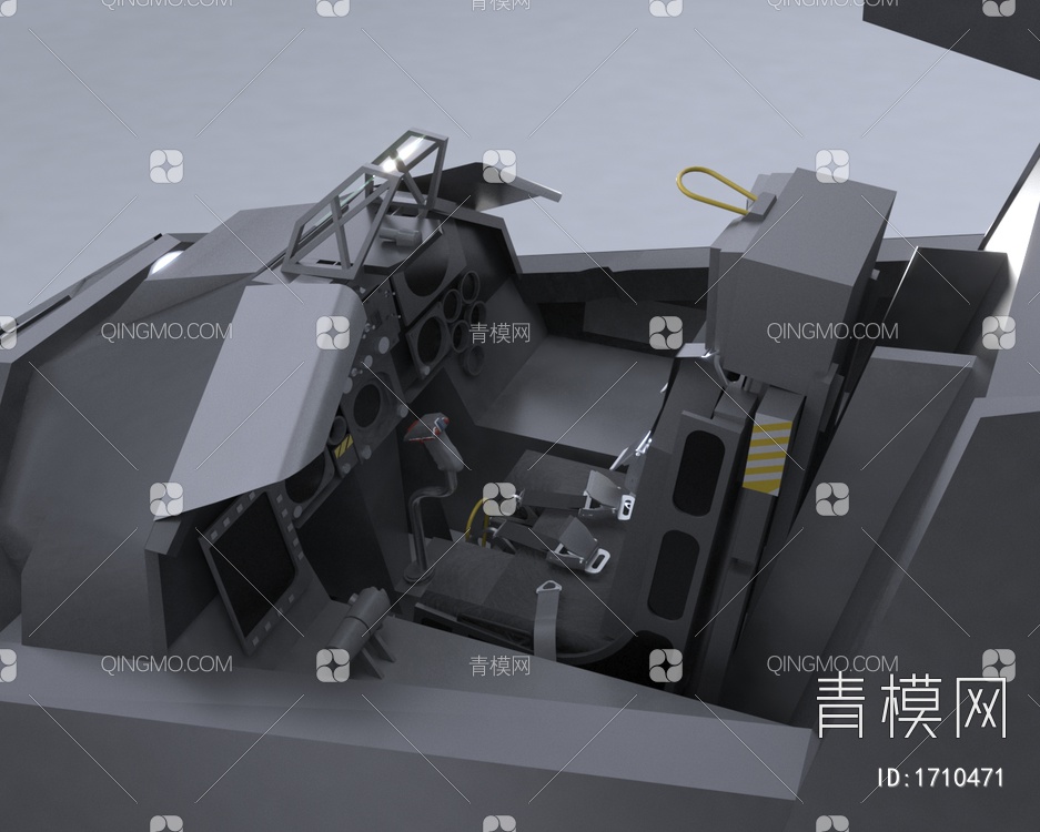 F117隐形攻击机轰炸机3D模型下载【ID:1710471】