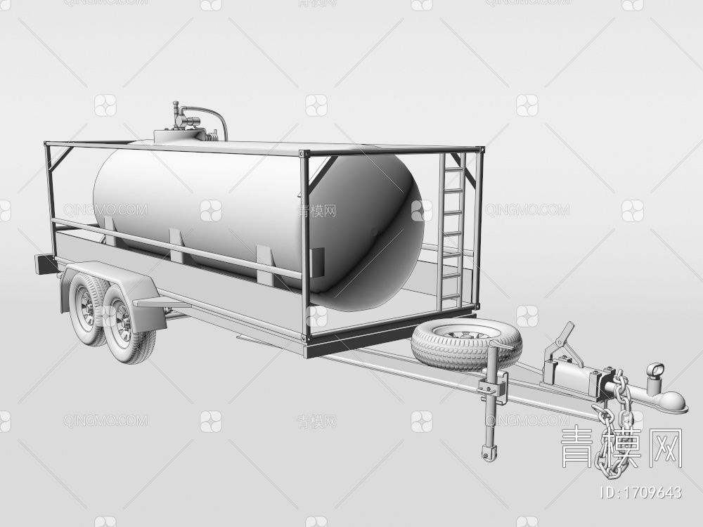 工业水灌车3D模型下载【ID:1709643】