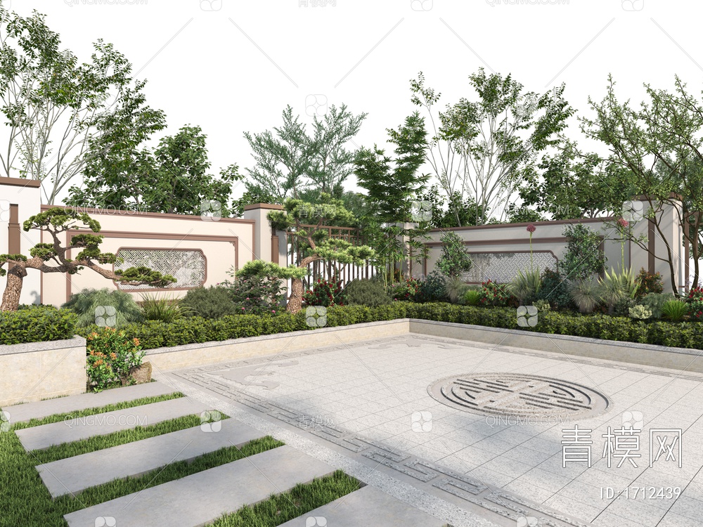 庭院景观3D模型下载【ID:1712439】