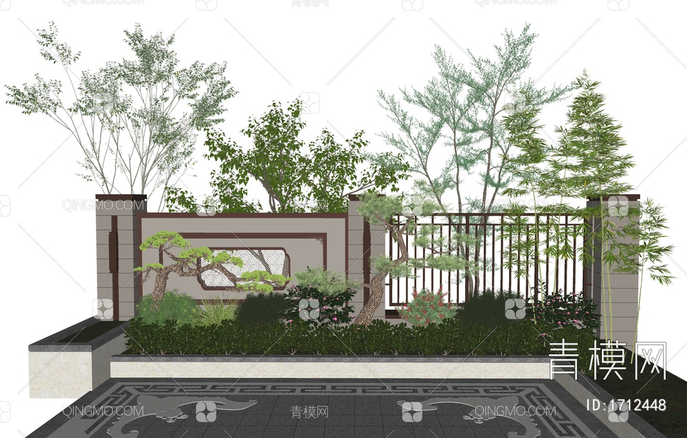 庭院景观SU模型下载【ID:1712448】