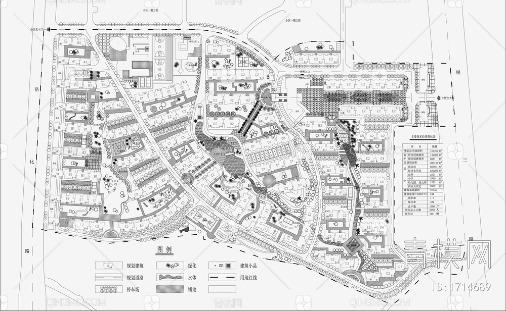 小区规划景观平面图【ID:1714689】