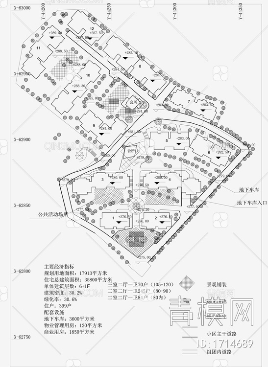 小区规划景观平面图【ID:1714689】