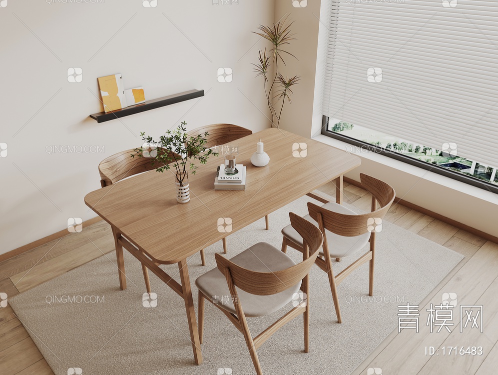 餐桌椅3D模型下载【ID:1716483】