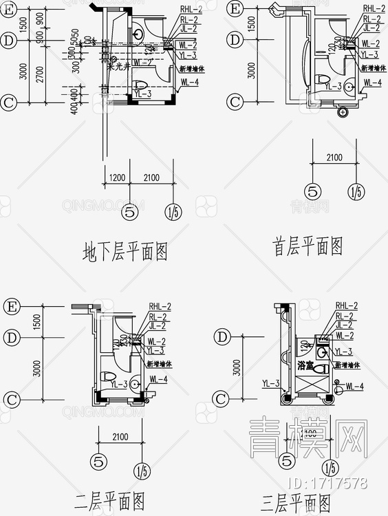 别墅给排水设计【ID:1717578】