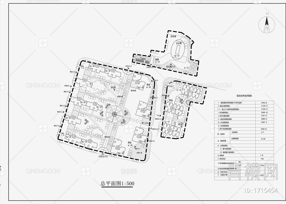 小区规划景观平面图【ID:1715454】