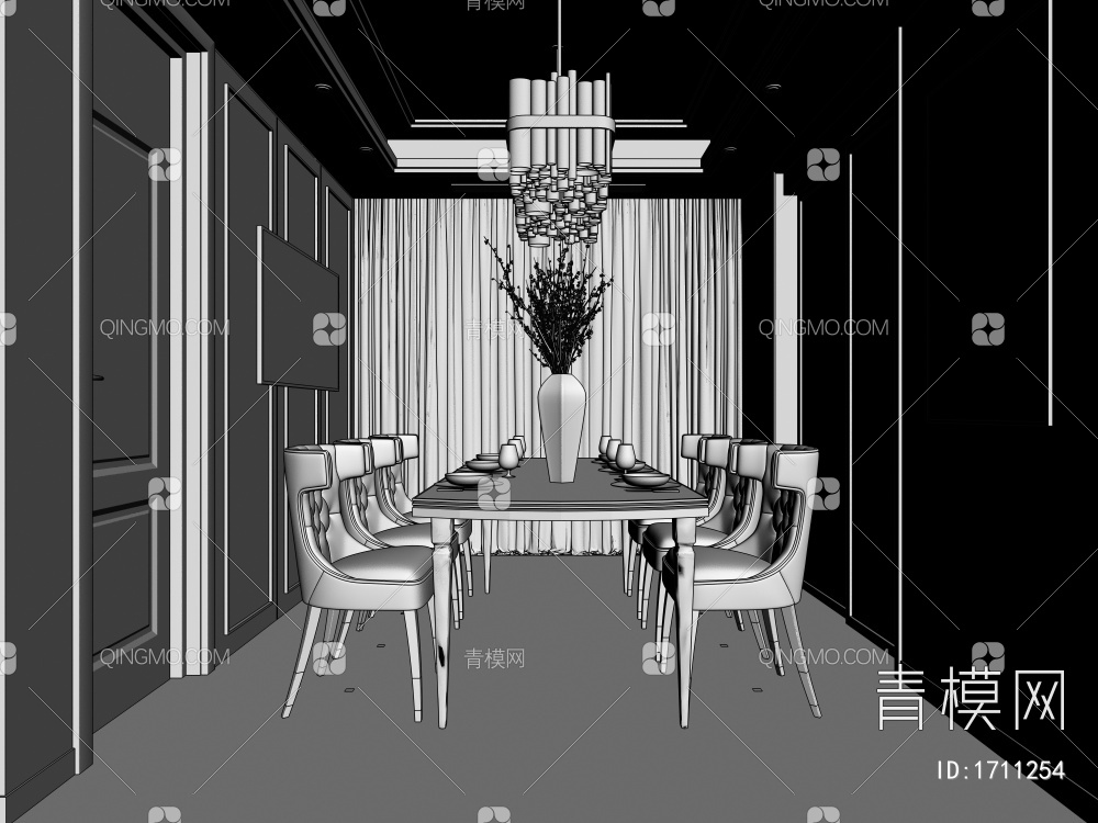 客餐厅3D模型下载【ID:1711254】
