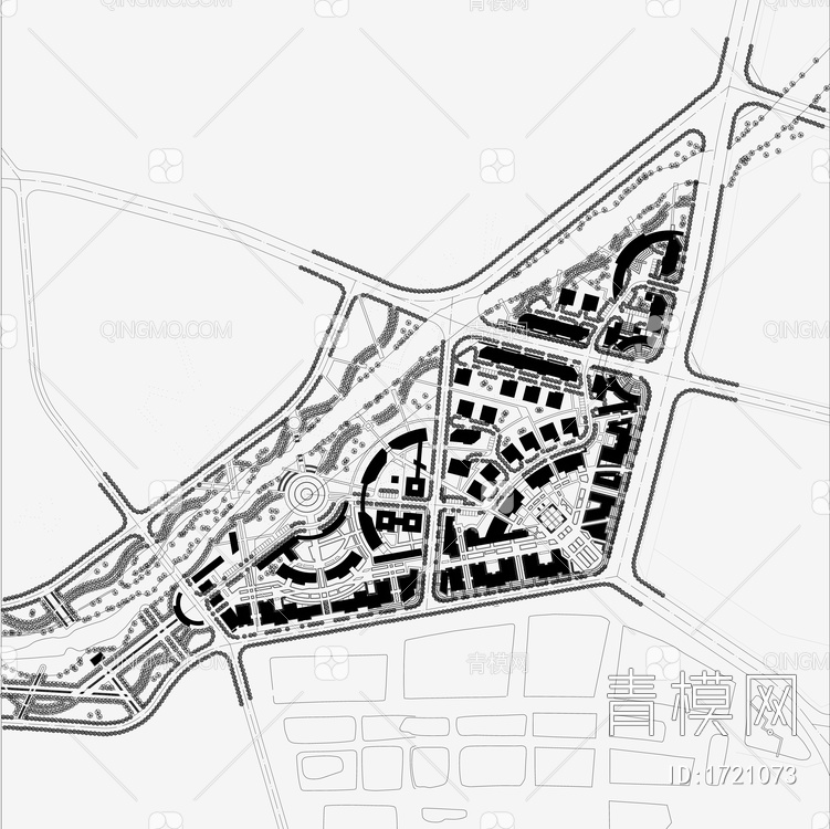 小区规划景观平面图【ID:1721073】