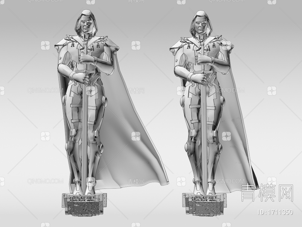 人物雕塑3D模型下载【ID:1711350】