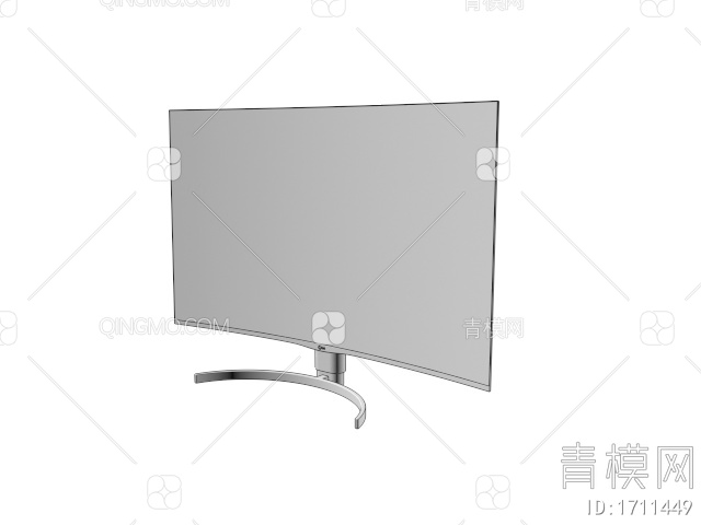 生活家电 LG曲面电视机3D模型下载【ID:1711449】
