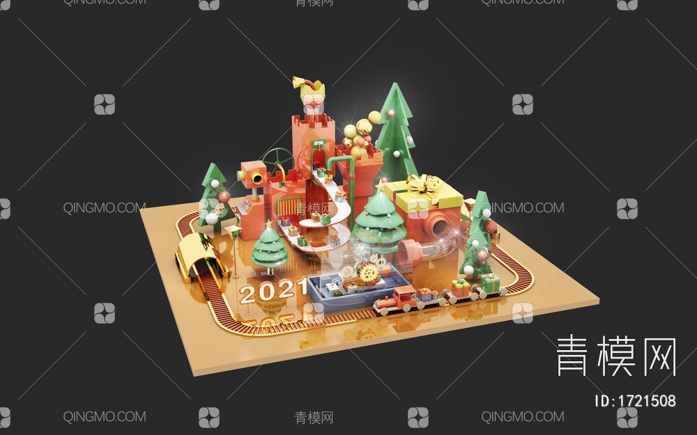 圣诞节美陈3D模型下载【ID:1721508】