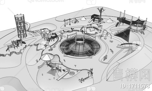 生态儿童娱乐公园3D模型下载【ID:1711578】