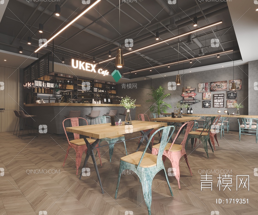 咖啡厅 咖啡店 餐饮店 酒吧 咖啡馆 西餐厅 甜品店 奶茶店3D模型下载【ID:1719351】
