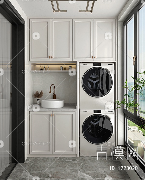 洗衣柜3D模型下载【ID:1723020】