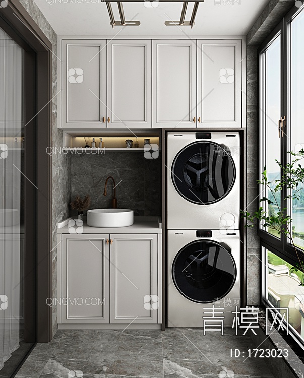 洗衣柜3D模型下载【ID:1723023】