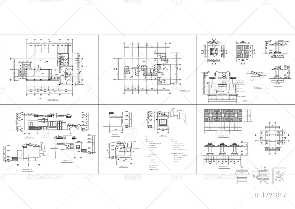 厕所管理房建筑施工图【ID:1721847】