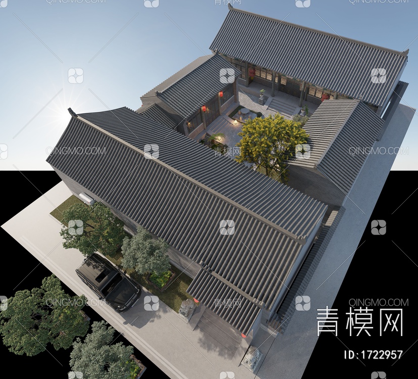 四合院3D模型下载【ID:1722957】