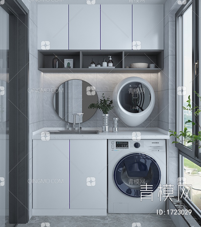洗衣柜3D模型下载【ID:1723029】