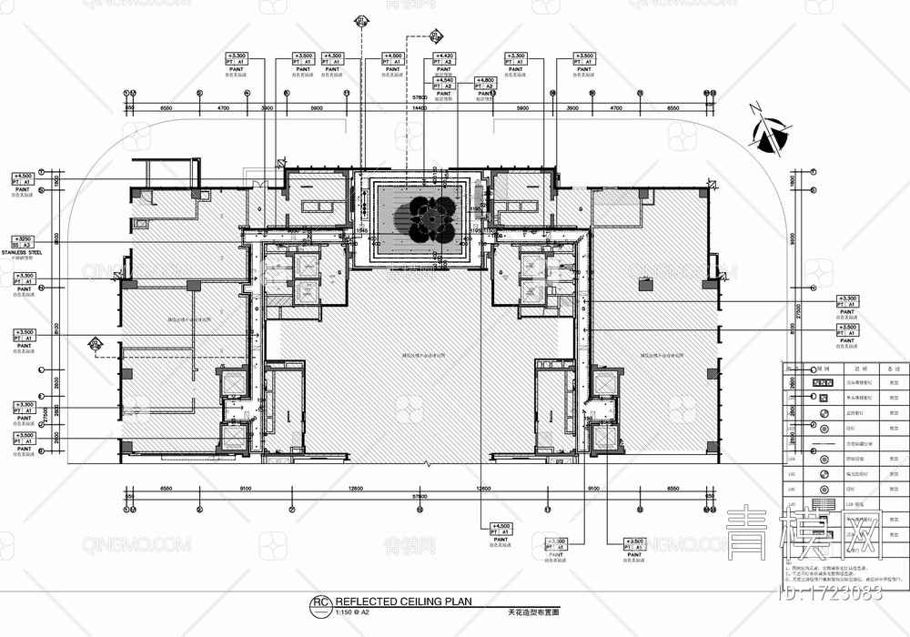 公寓大堂及走道施工图+效果图 公区 大厅 接待大厅 电梯厅【ID:1723083】