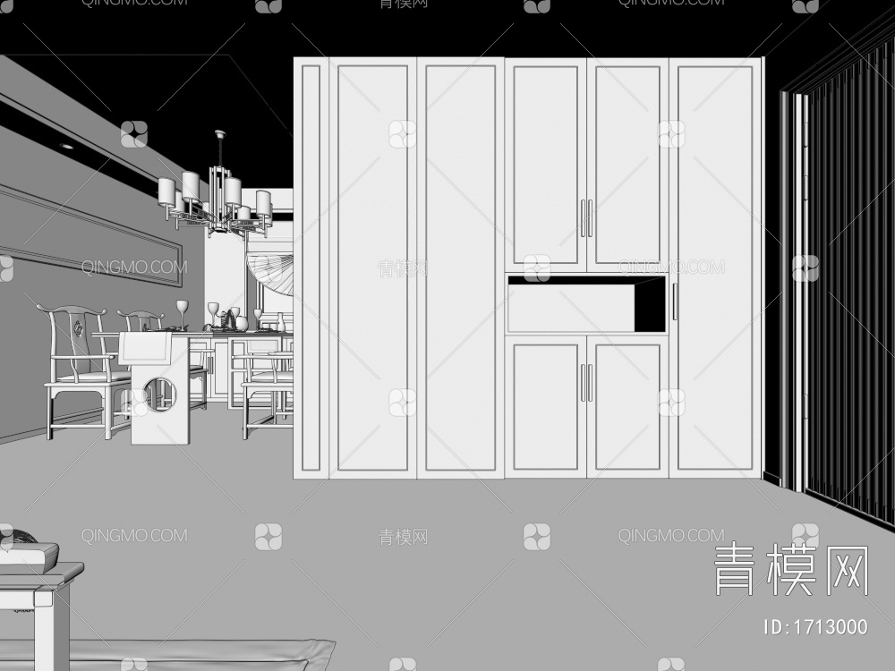 客餐厅3D模型下载【ID:1713000】