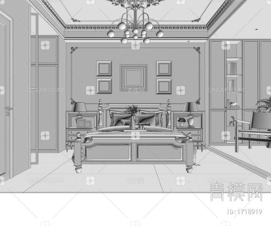 家居卧室3D模型下载【ID:1718919】