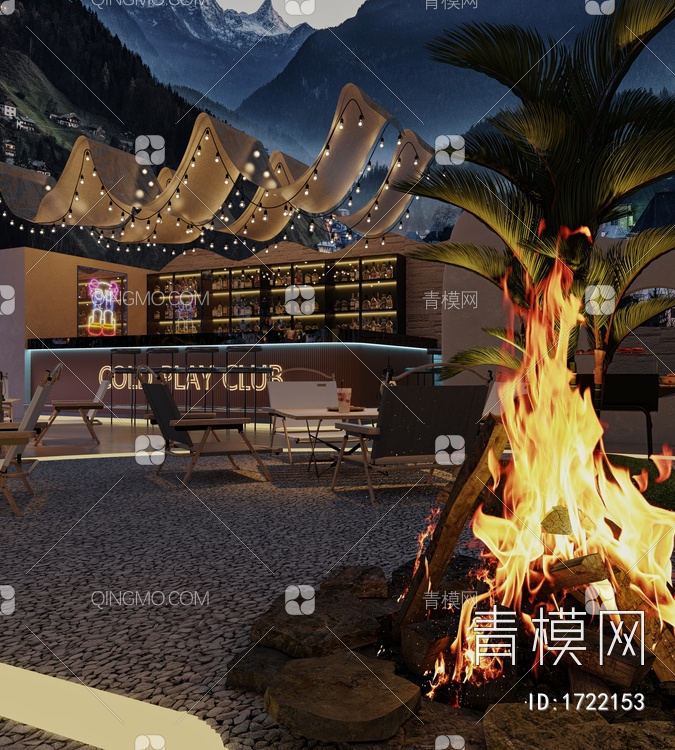 露营酒吧3D模型下载【ID:1722153】