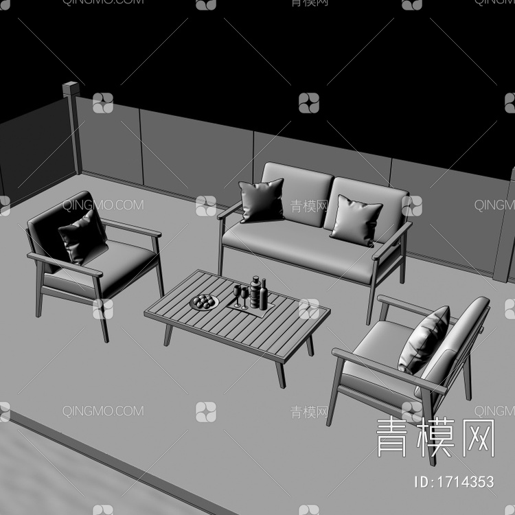 户外沙发3D模型下载【ID:1714353】