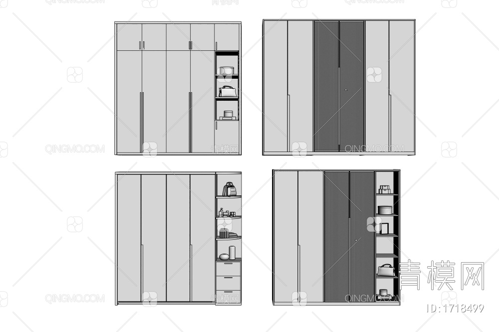 衣柜3D模型下载【ID:1718499】
