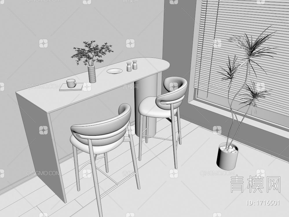 吧台吧椅3D模型下载【ID:1716501】