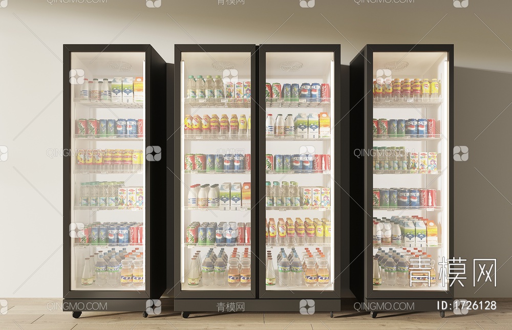 冰箱 冰柜3D模型下载【ID:1726128】