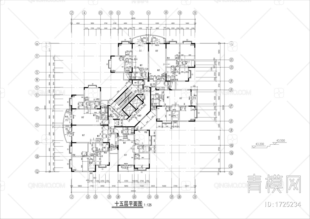 高层建筑全套图【ID:1725234】